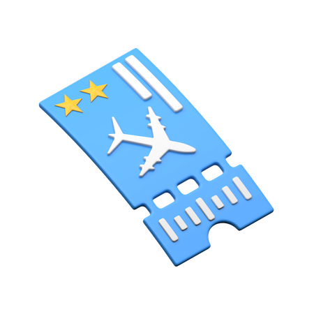 Flugticket  3D Icon