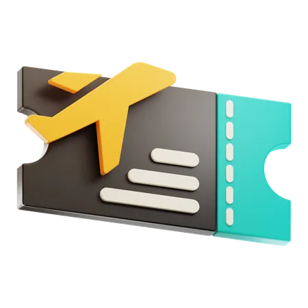 Flugticket  3D Icon