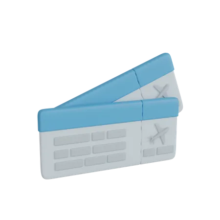 Flugticket  3D Icon