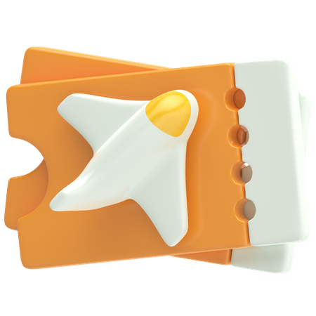 Flugticket  3D Icon