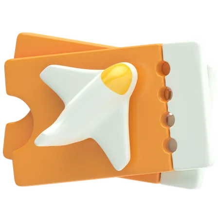 Flugticket  3D Icon