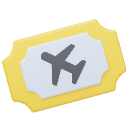 Flugticket  3D Icon