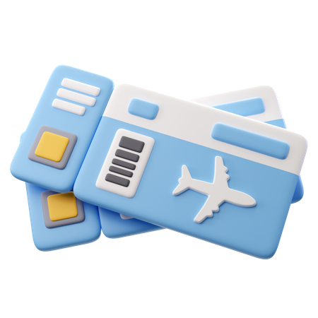 Flugzeugticket  3D Icon