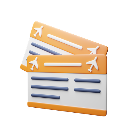 Flugtickets  3D Icon