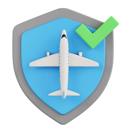 Flugversicherung  3D Icon