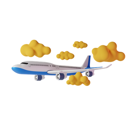 Flugzeug  3D Illustration