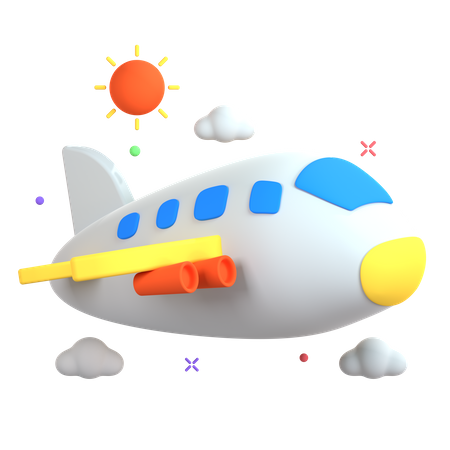 Flugzeug  3D Illustration