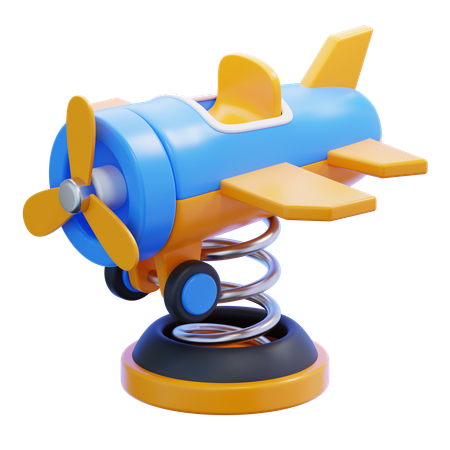 Flugzeug-Federreiter  3D Icon