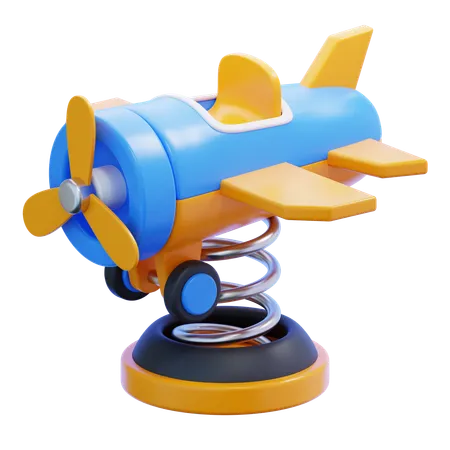 Flugzeug-Federreiter  3D Icon