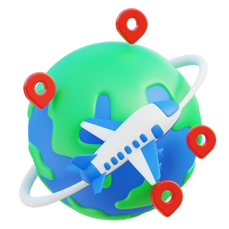 Flugzeug reisen  3D Icon