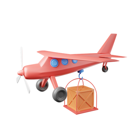 Flugzeugversand  3D Illustration