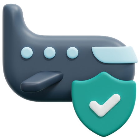 Flugzeugversicherung  3D Icon