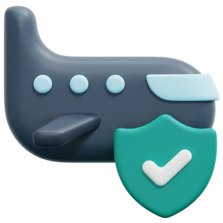 Flugzeugversicherung  3D Icon