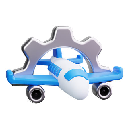 Flugzeugwartung  3D Icon