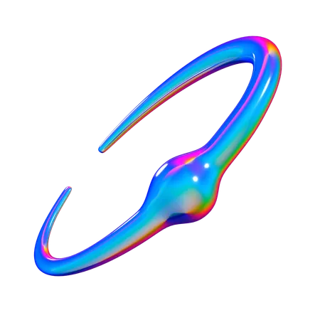 Fluid Crescent Sphere  3D Icon