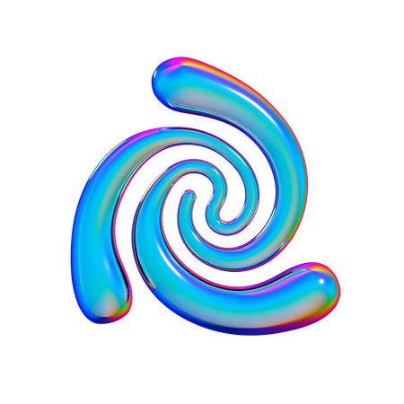 Fluid Twisted  3D Icon