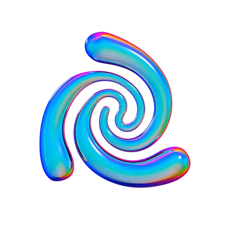 Fluid Twisted  3D Icon