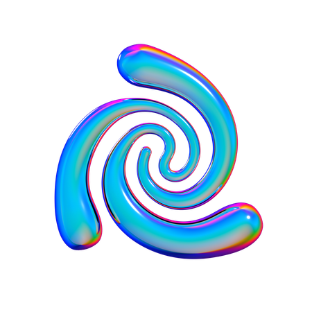 Fluid Twisted  3D Icon