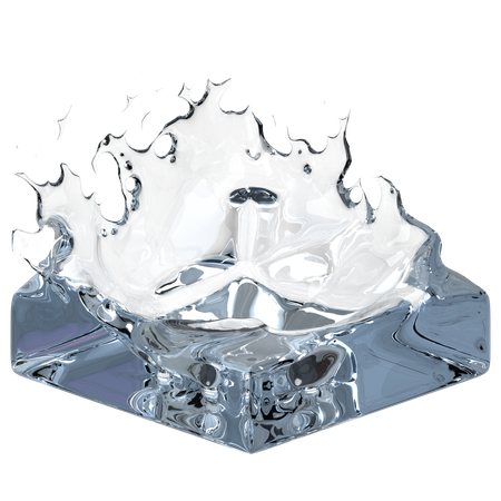 Fluid Water Splash  3D Icon