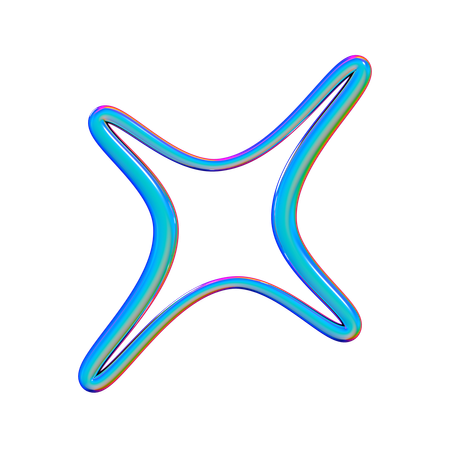 Estrela fluida  3D Icon