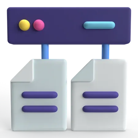 Flujo de datos  3D Icon