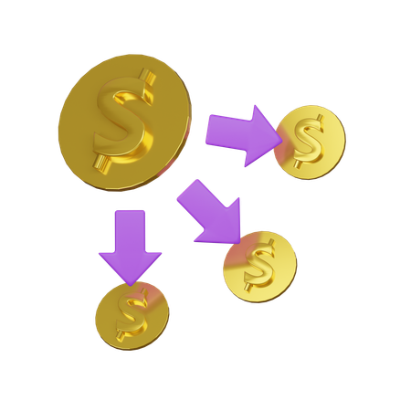 Flujo de dinero  3D Icon