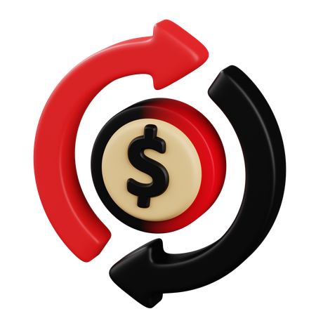 Flujo de dinero  3D Icon