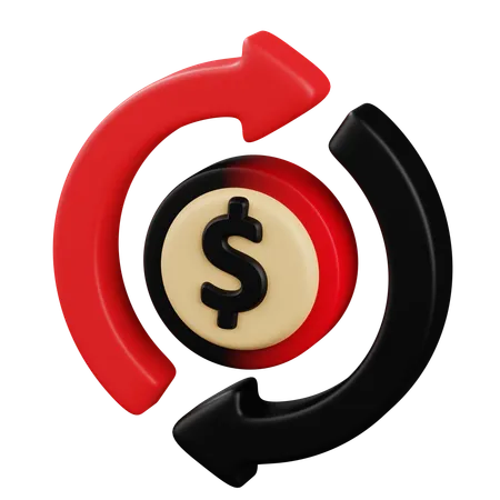 Flujo de dinero  3D Icon