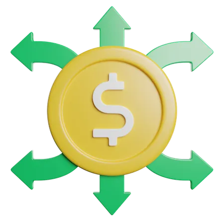 Flujo de dinero  3D Icon