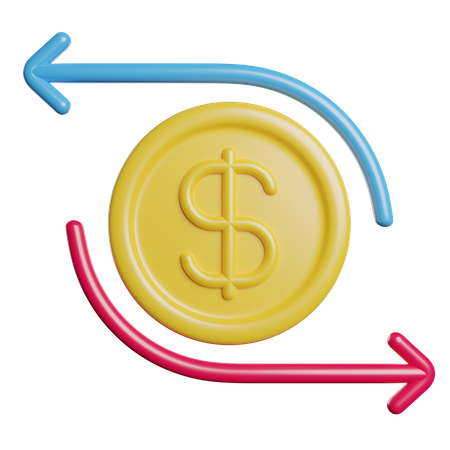 Flujo de dinero  3D Icon