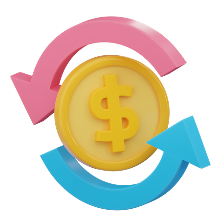 Flujo de dinero  3D Icon