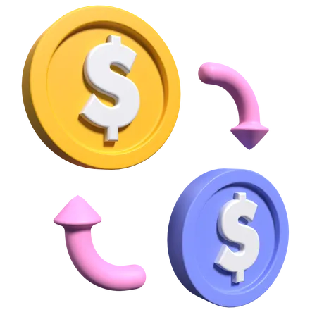 Flujo de dinero  3D Icon