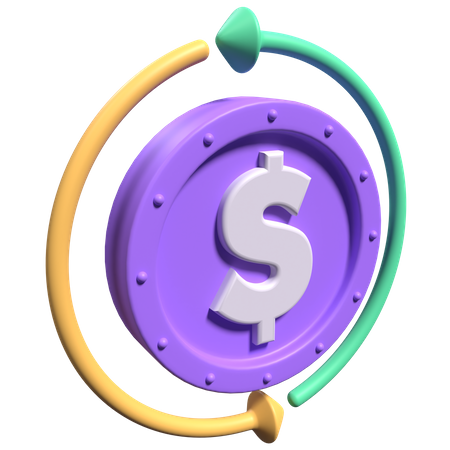 Flujo de dinero  3D Icon