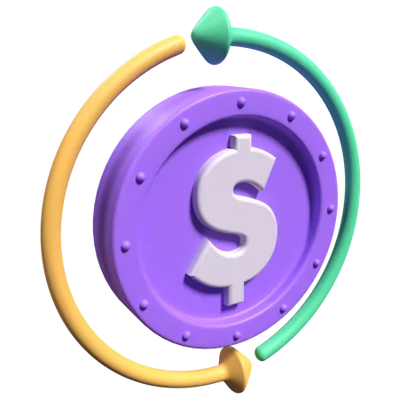 Flujo de dinero  3D Icon