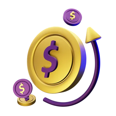 Flujo de dinero  3D Icon