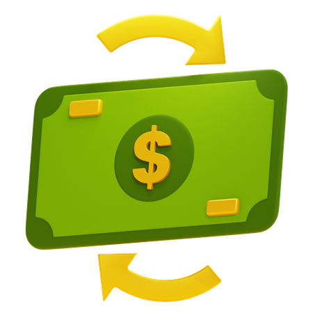 Flujo de dinero  3D Icon