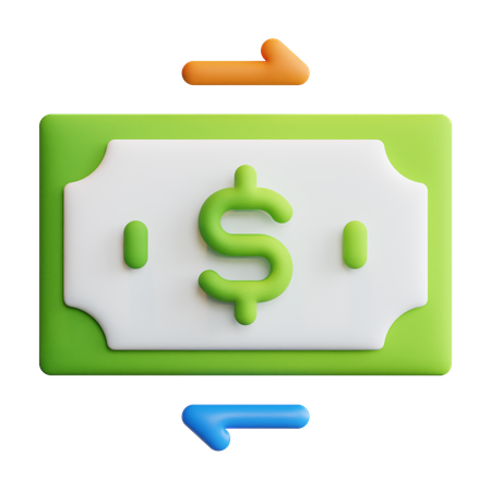 Flujo de dinero  3D Icon