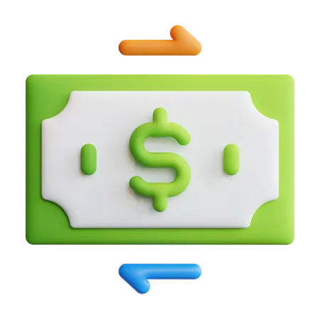 Flujo de dinero  3D Icon