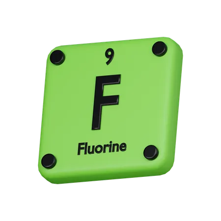 Fluorine  3D Icon