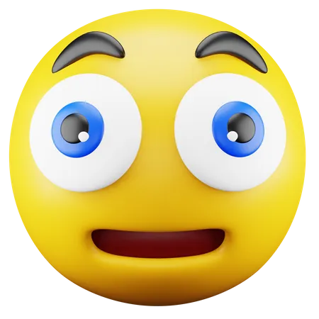 Flushed Emoji 3D Icon