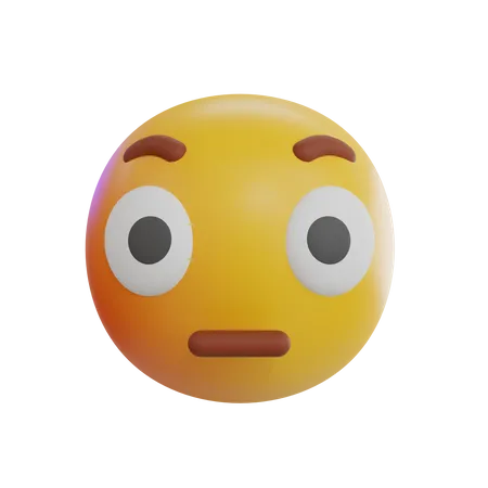 Flushed Emoji 3D Icon