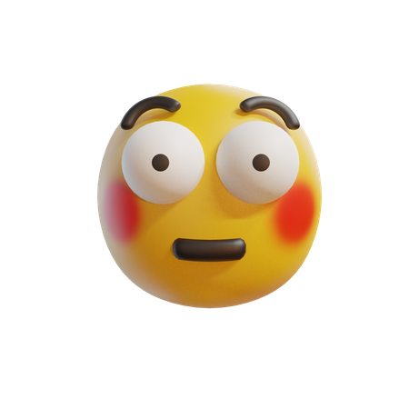 Flushed Face  3D Icon