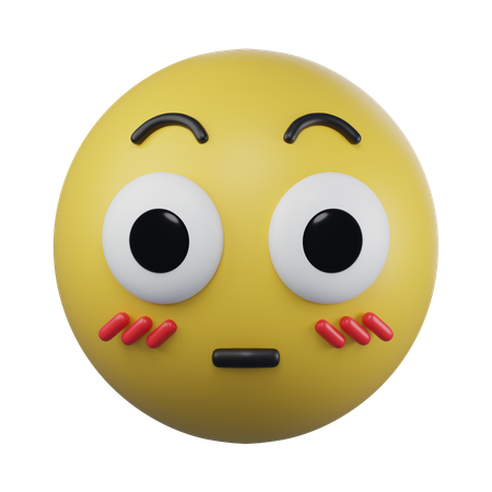 Flushed Face Emoji  3D Icon
