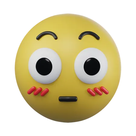 Flushed Face Emoji  3D Icon