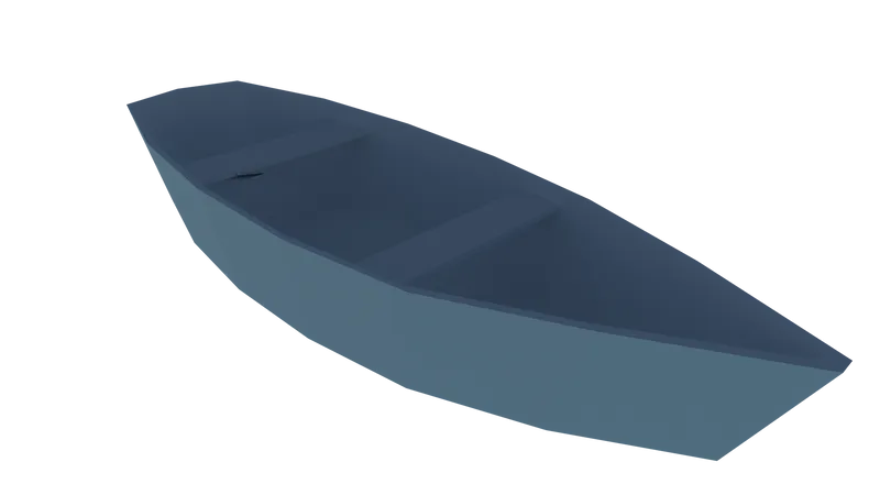 Flussboot  3D Illustration