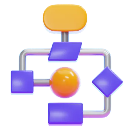 Flussdiagramm  3D Icon