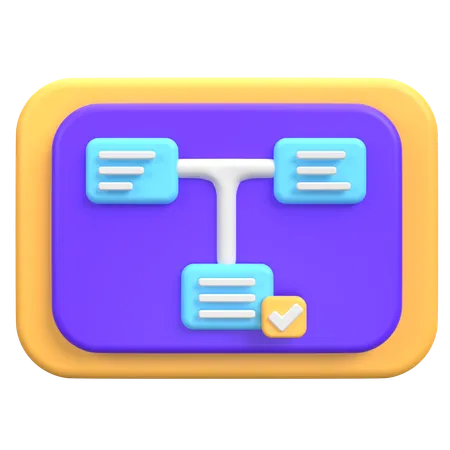 Flussdiagramm  3D Icon