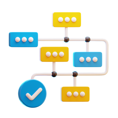 Flussdiagramm  3D Icon