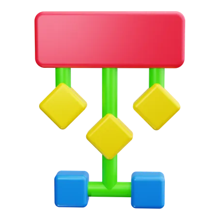 Flussdiagramm  3D Icon