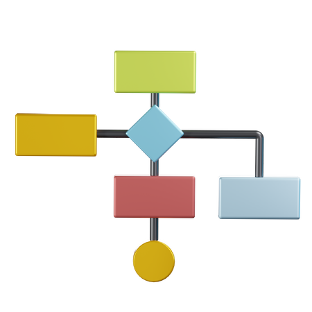 Flussdiagramm  3D Icon